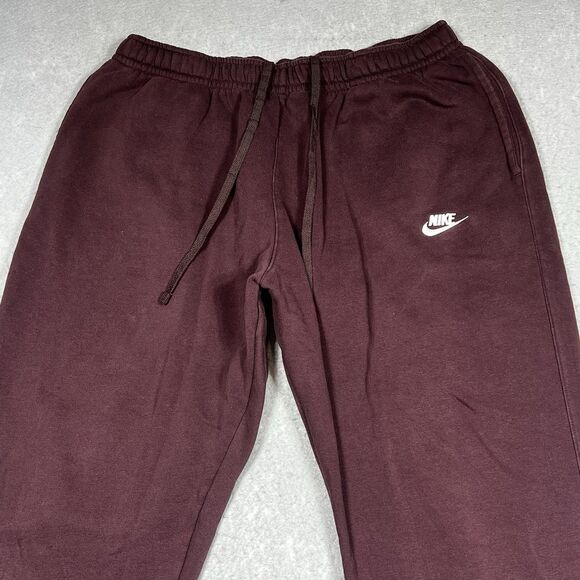 Nike Sportswear Club Fleece Joggers Sweatpants Mens Size 2XL Maroon Pockets - Picture 2 of 10
